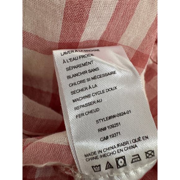 Anthropologie Isabella Sinclair Plaid Ruffle Sleeveless Top Size XS $88 - Picture 6 of 7